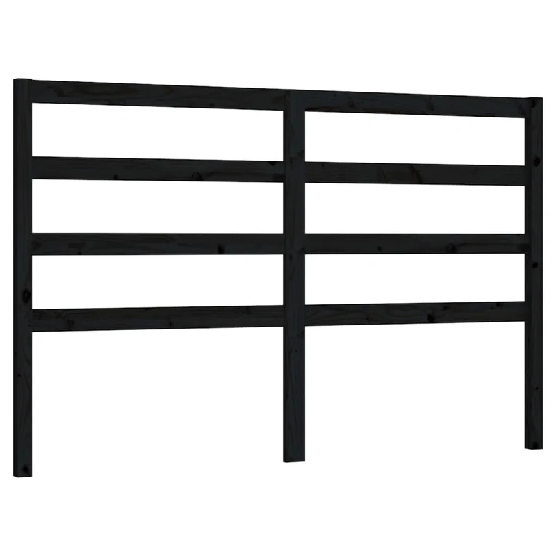 Tête de lit accessoire couchage chambre à coucher meuble 126 x 4 x 100 cm bois de pin noir TDL0202327