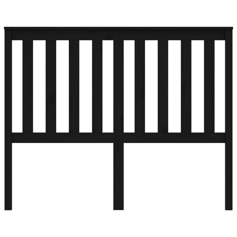Tête de lit accessoire couchage chambre à coucher meuble 126 x 6 x 101 cm bois de pin noir TDL0202320