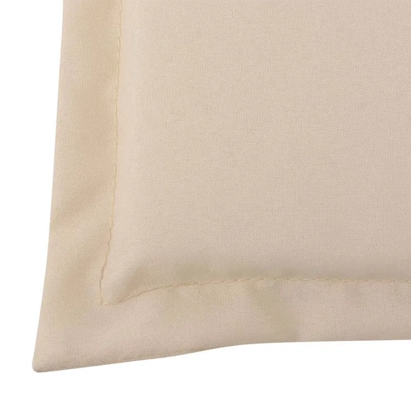 Lot de 4 coussins de chaise de jardin en tissu crème 120x50x3 cm DEC021547