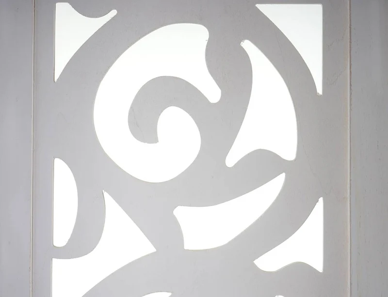 Paravent 4 panneaux en bois blanc 170x160cm PAR04035