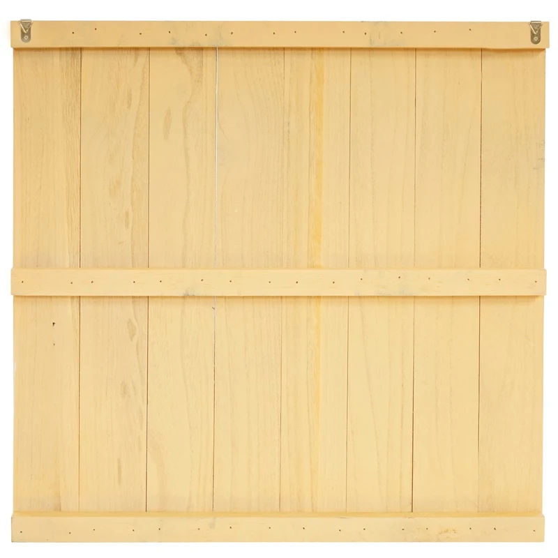 Panneau déco cadre mural en bois orange 60x60 cm DEC04057