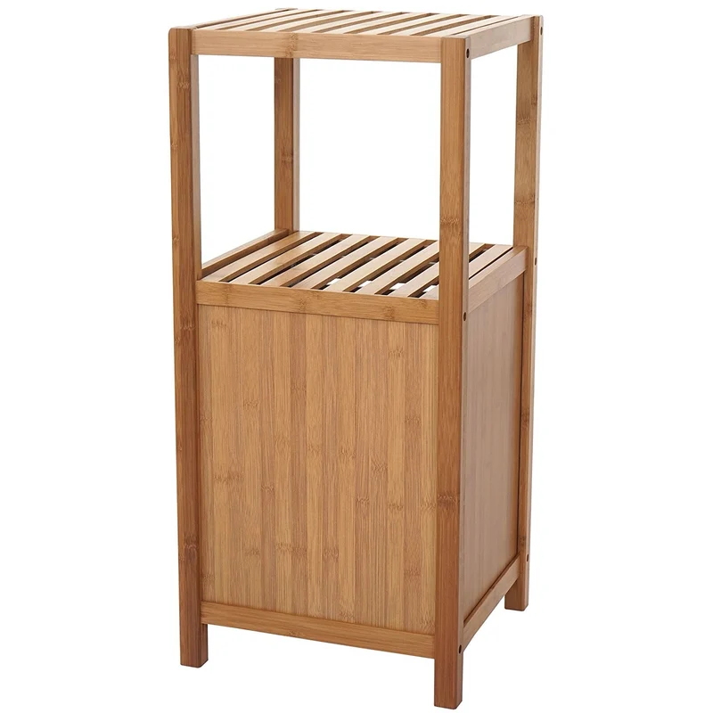 Etagère armoire meuble pour salle de bain en bambou 80x36x34cm SDB04021