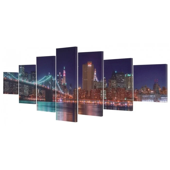 Toile de décoration murale kit de 7 pièces 245x87cm motif New York DEC04044