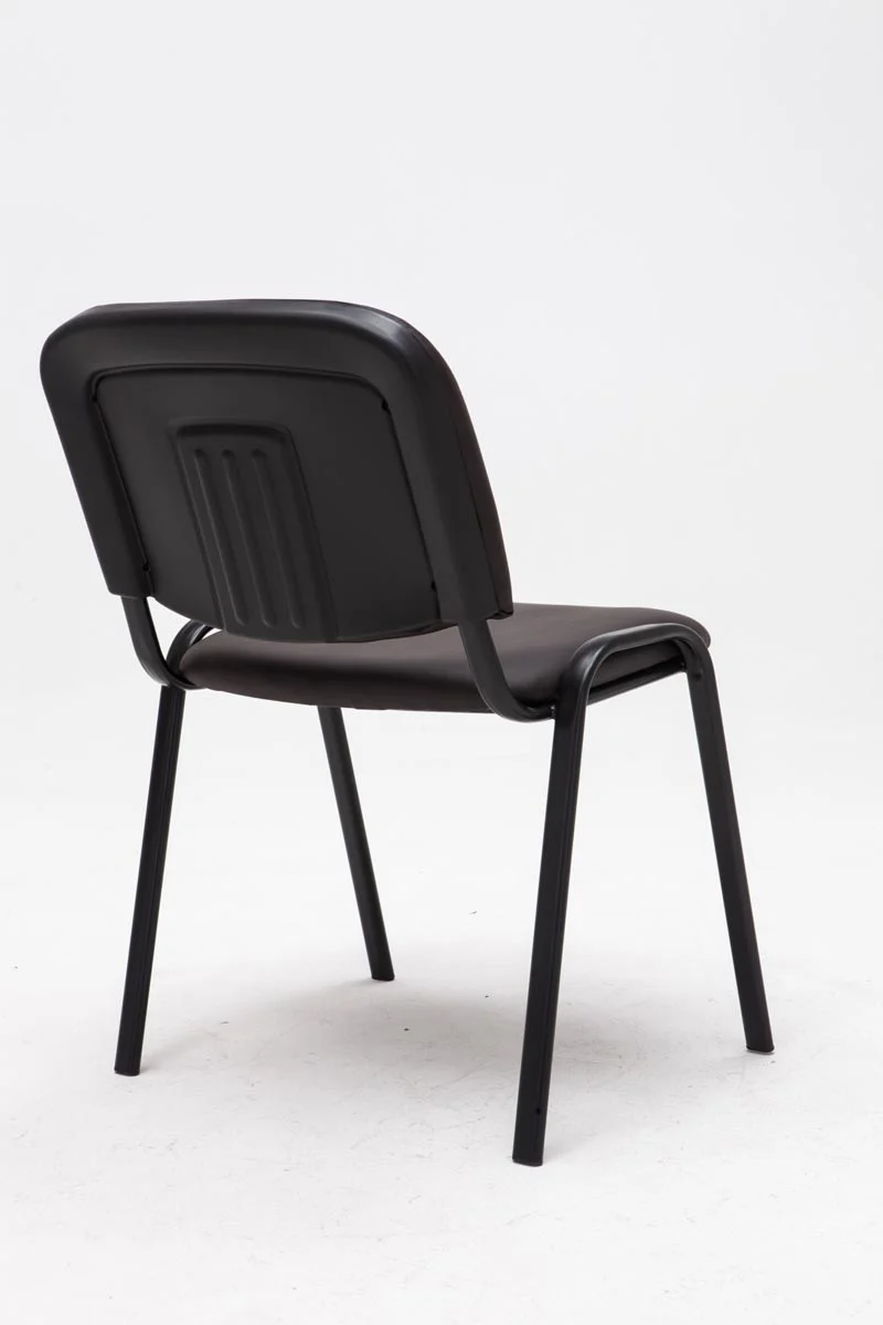 Chaise visiteur assise rembourrée en synthétique marron BUR10071