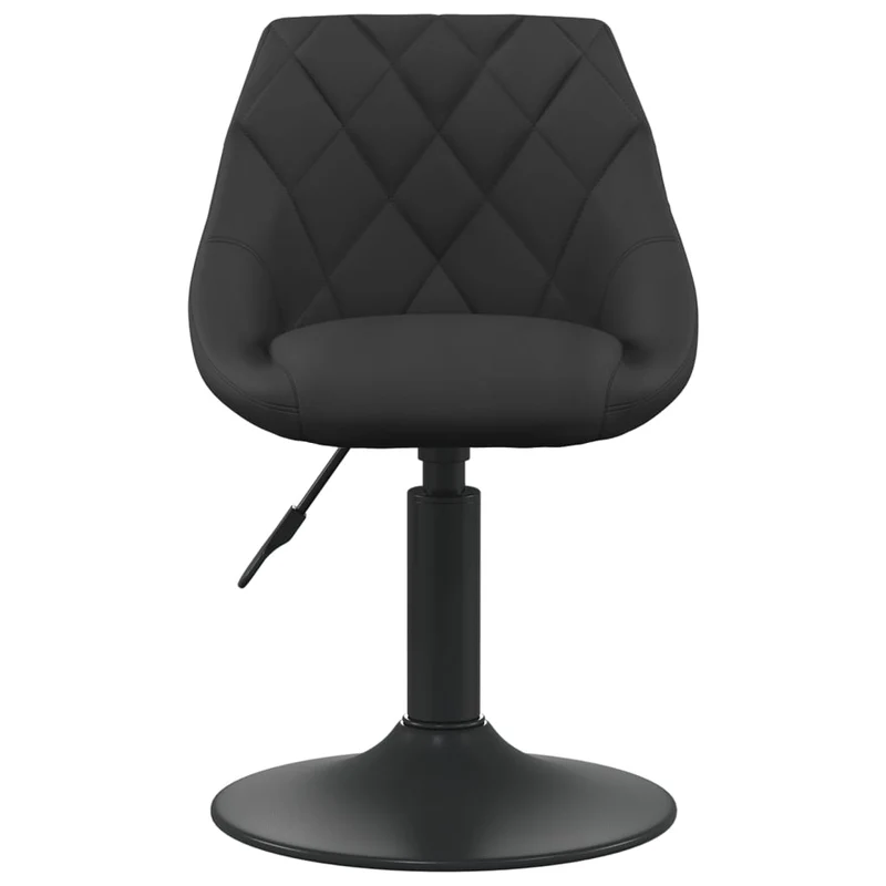 Chaise de bar x1 chaise haute avec coutures losange en velours et acier noir DEC029535