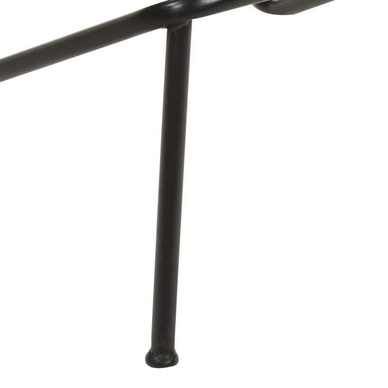 Lot de 4 tabourets de bar chaises hautes en cuir véritable noir et fer DEC029921