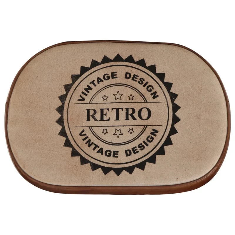 Lot de 2 tabourets de bar design rétro hauteur 62 cm cadre en métal avec revêtement en PVC et toile DEC029770