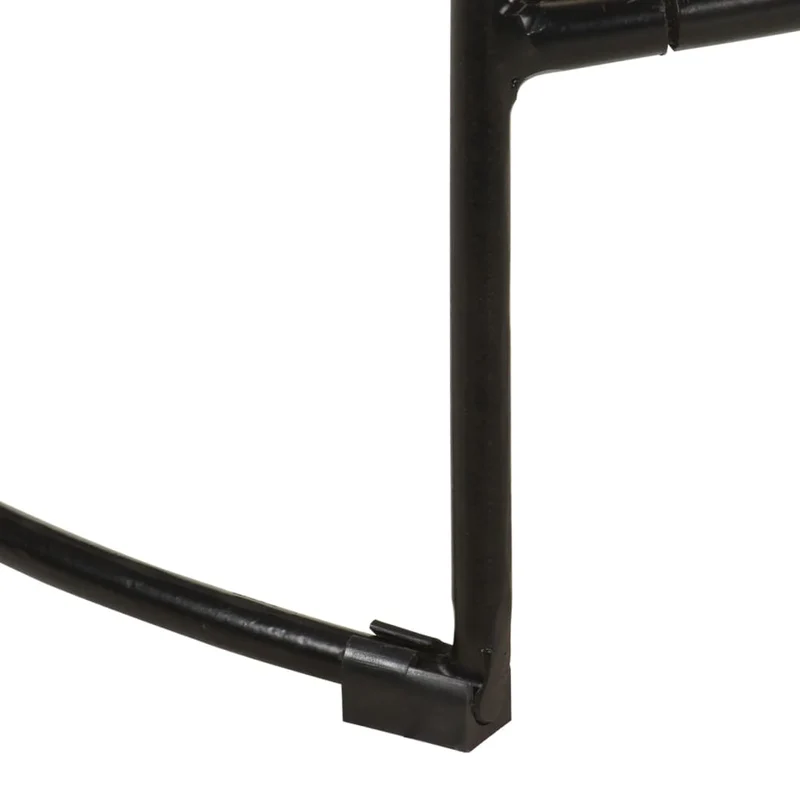 Lot de 2 tabourets de bar hauteur 78cm en bois massif manguier et fer DEC029593