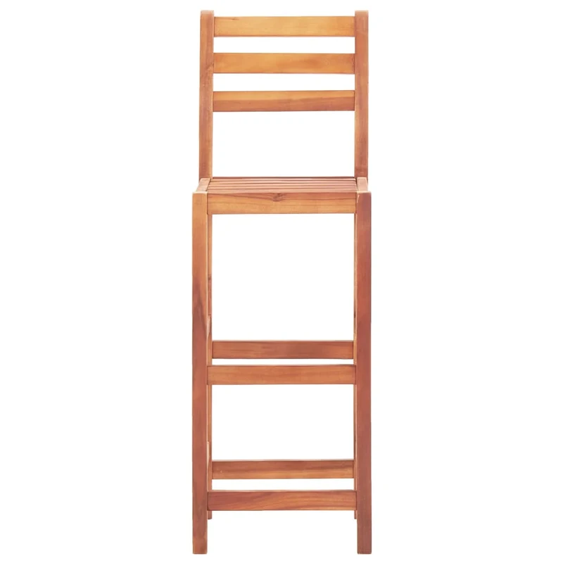 Tabourets de bar x4 chaises haute design rustique en bois d'acacia marron DEC029412
