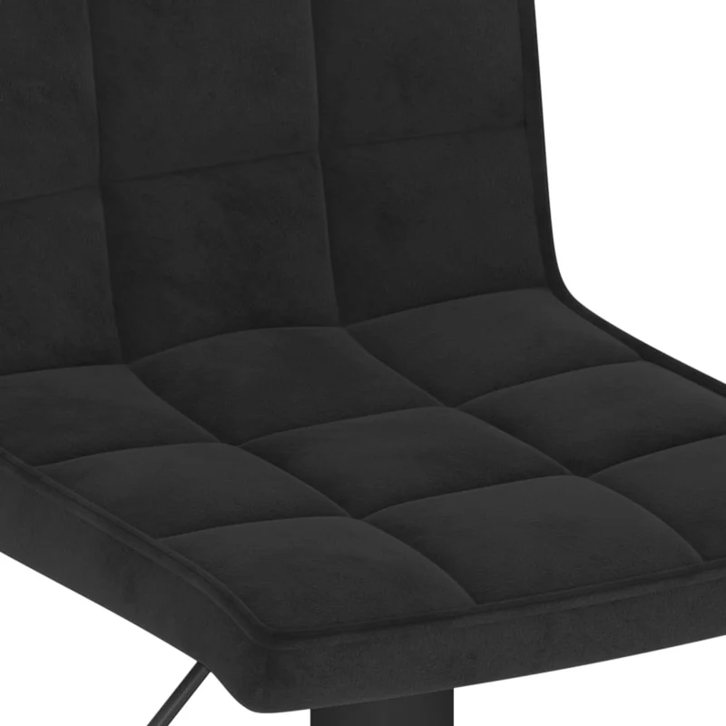 Lot de 2 tabourets de bar chaises hautes hauteur réglable en velours noir cadre en acier DEC029824