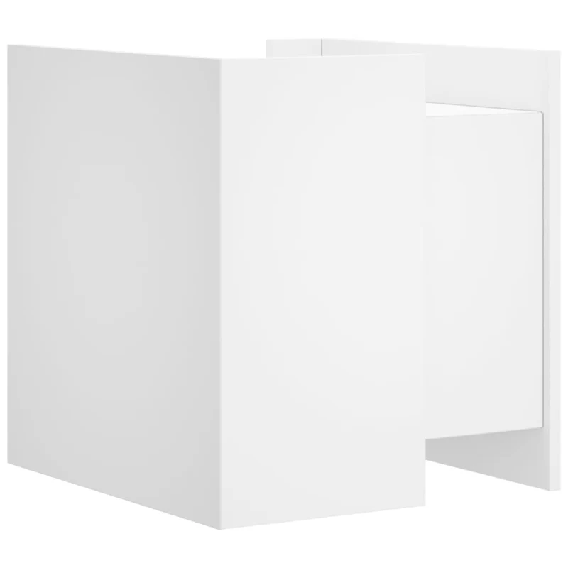 Table de chevet blanc 45 x 50 x 50 cm bois d’ingénierie blanc DEC033409