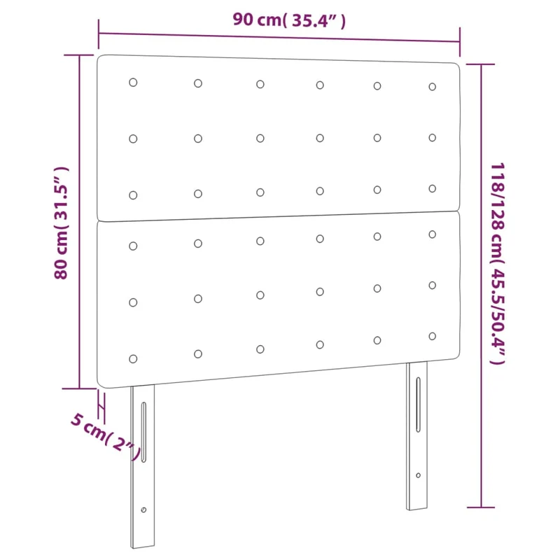 Tête de lit accessoire couchage chambre à coucher meuble 2 parties 90 x 5 x 78/88 cm synthétique blanc TDL0206580