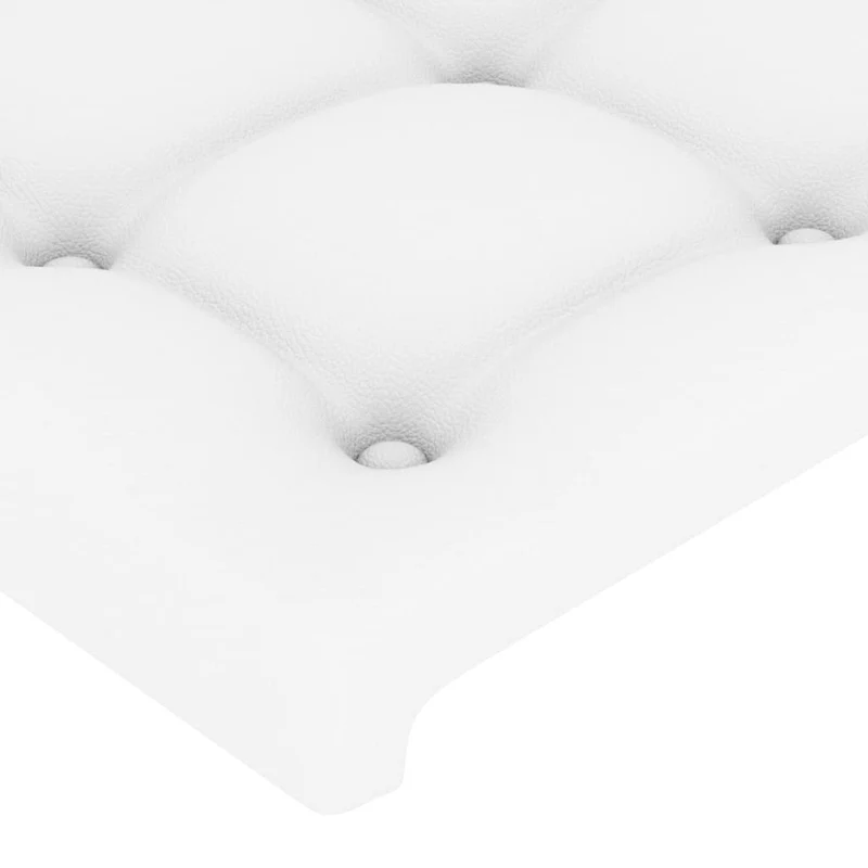 Tête de lit accessoire couchage chambre à coucher meuble avec rebord latéral 93 x 16 x 118/128 cm synthétique blanc TDL0205767