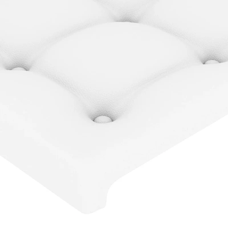 Tête de lit accessoire couchage chambre à coucher meuble à LED 90 x 5 x 118/128 cm synthétique blanc TDL0201920