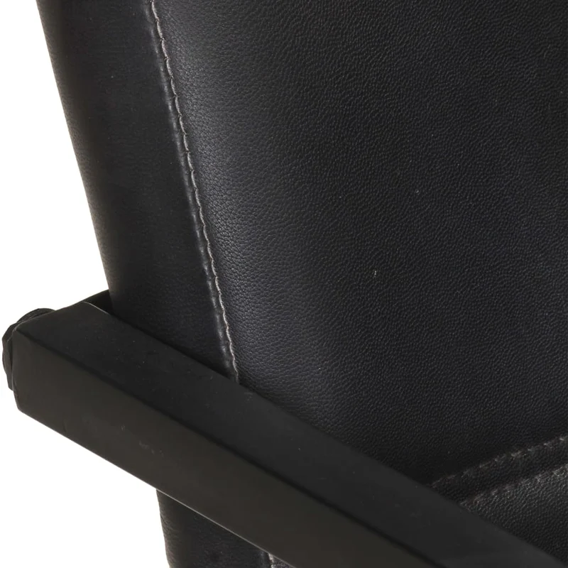 Lot de 2 chaises de salle à manger cuisine cantilever design rétro cuir noir véritable CDS020371