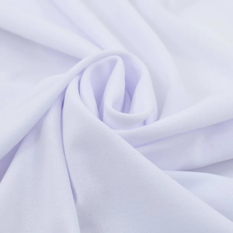 Nappes élastiques de table avec jupon 2 pièces 150x74 cm Blanc DEC022461