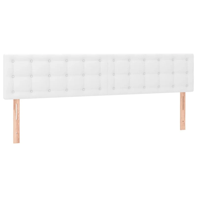 Cadre de lit LED avec sommier tête de lit matelas 180x200 cm synthétique blanc TDL0208720