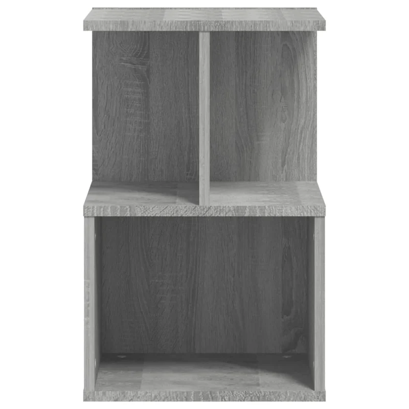 Table de chevet avec étagères 35 x 35 x 55 cm bois d'ingénierie gris DEC034592