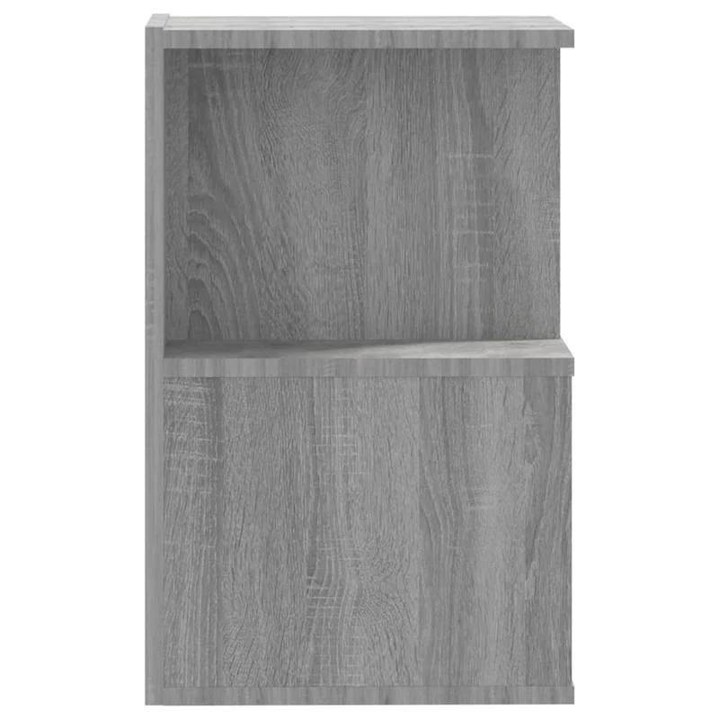 Table de chevet avec étagères 35 x 35 x 55 cm bois d'ingénierie gris DEC034592