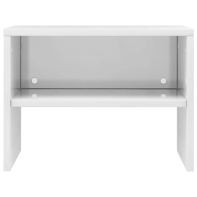 Table de chevet avec compartiment ouvert 40 x 30 x 30 cm bois ingénierie blanc DEC033444