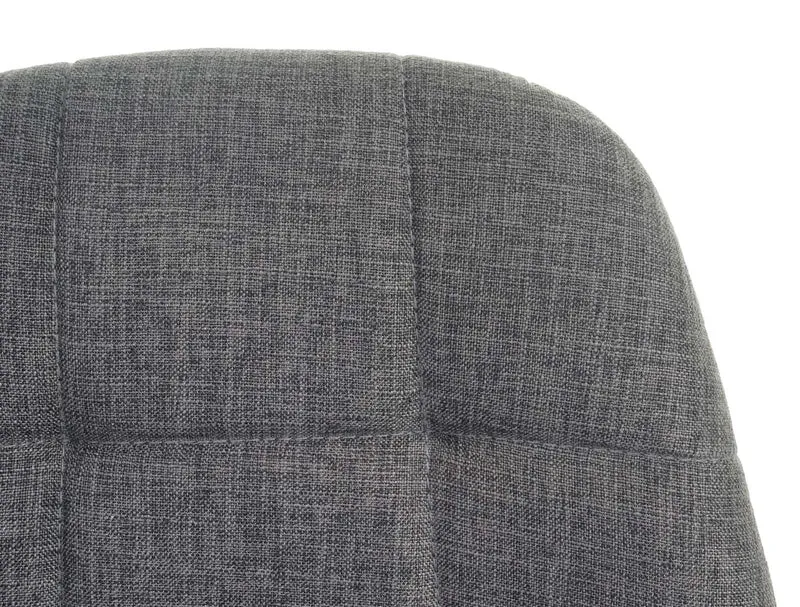 Lot de 6 chaises de salle à manger pivotante en textile gris clair et cadre en métal chromé 04_0007682