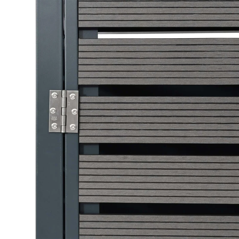 Abris poubelles vérrouillable capacité de 80 à 240 litres par compartiment 119x205x84 cm wpc métal 109kg anthracite 04_0008239