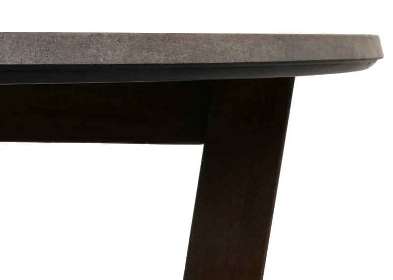 Table basse table d'appoint en bois et HDF diamètre 80 cm aspect béton cadre foncé 04_0008462