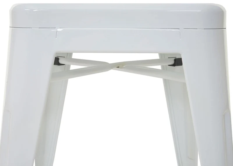 Tabouret bas en métal design industriel empilable blanc 04_0008597