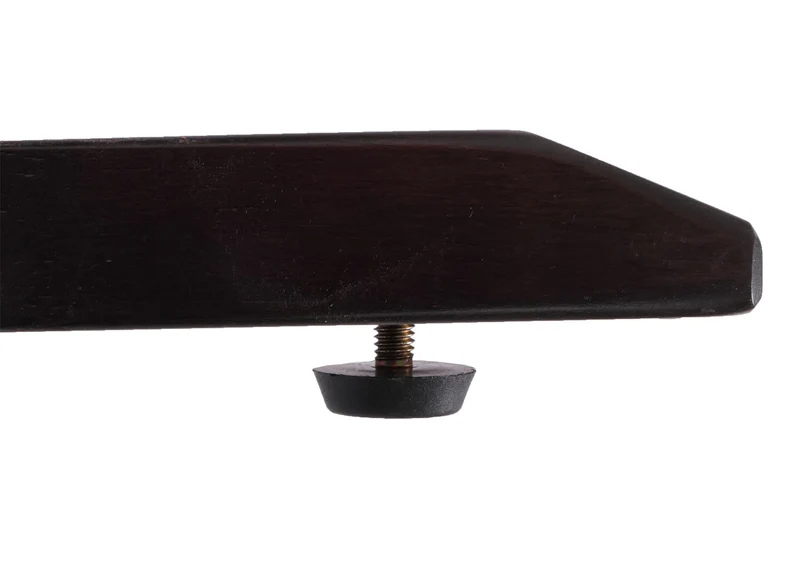 Table de bistro table à manger en bois et HPL diamètre 92 cm aspect bois de sesham 04_0008527