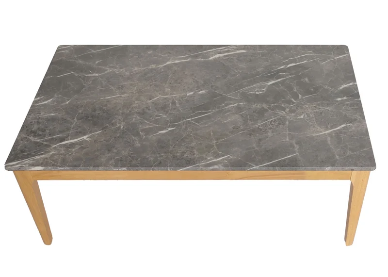 Table basse table d'appoint en bois plateau HDF 46x120x70 cm aspect marbre 04_0008461