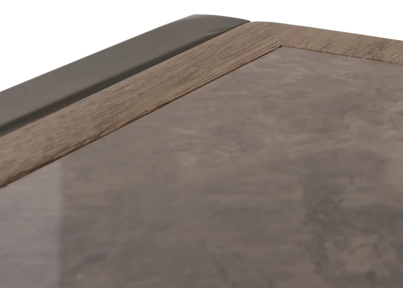 Table basse table de salon 43x120x64 cm pierre frittée aspect marbre gris bois gris-marron 04_0008448
