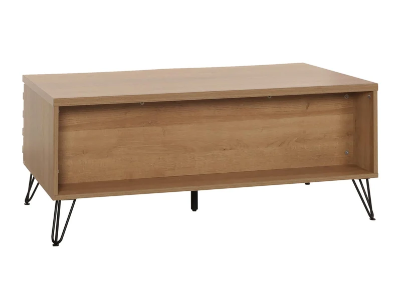 Table basse table de salon avec 2 tiroirs bois manguier et métal 46x110x55 cm 04_0008458