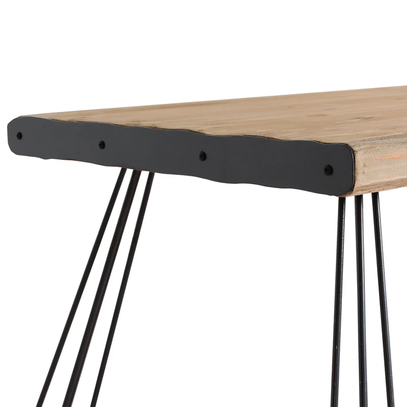 Table basse design industriel bois et fer 120 x 60 cm 04_0008440