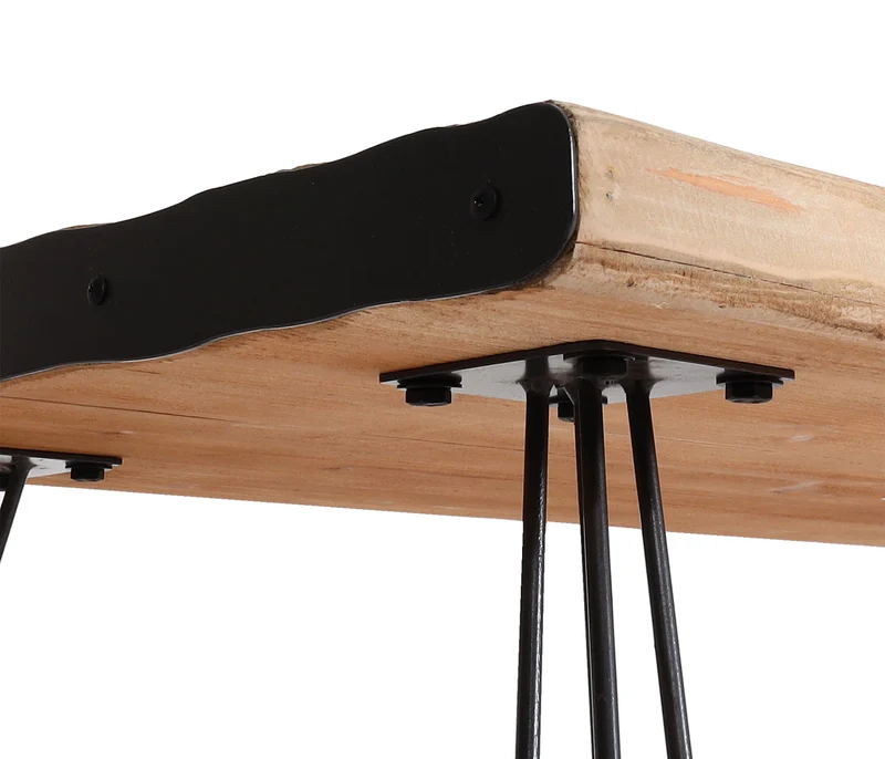 Table basse design industriel bois et fer 120 x 60 cm 04_0008440