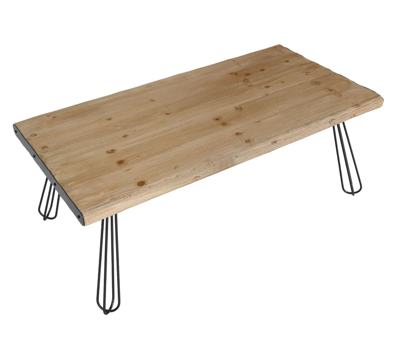 Table basse design industriel bois et fer 120 x 60 cm 04_0008440