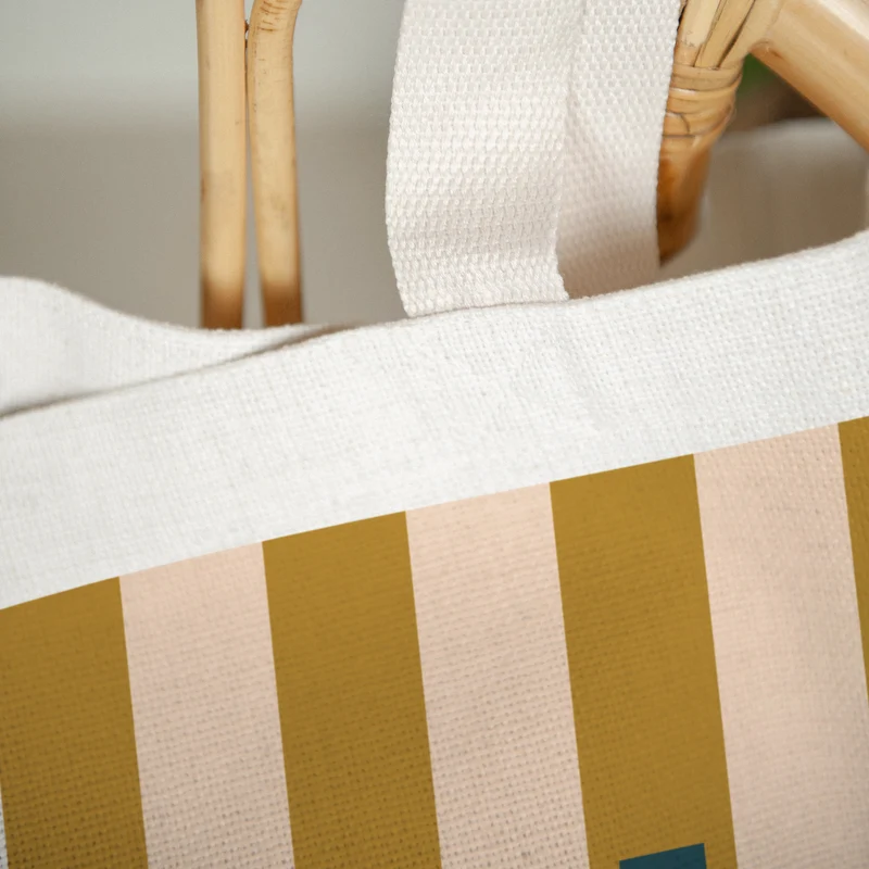 Tote bag Anse en toile Rayures d'Écolier