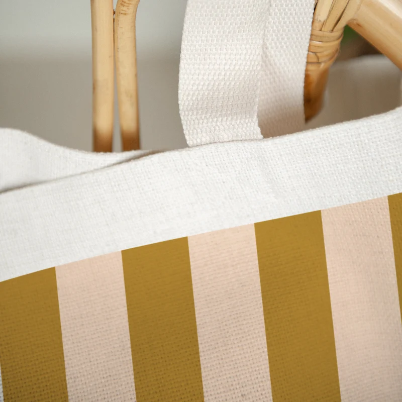 Tote bag Anse en toile Rayures d'Écolier