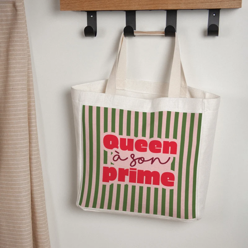 Tote bag Anse en toile Queen à son Prime
