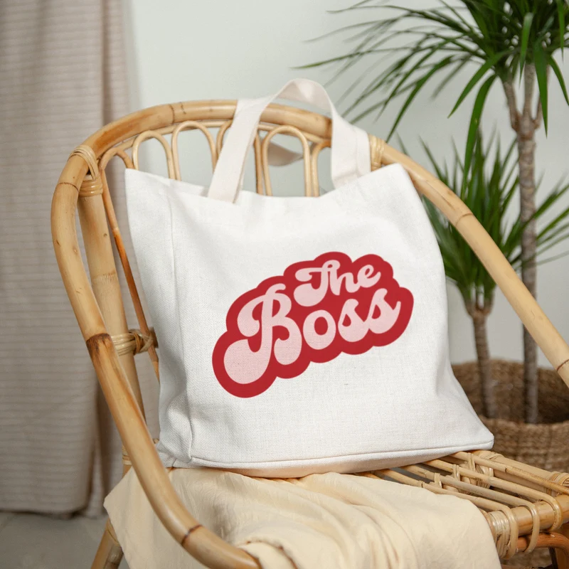 Tote bag Anse en toile C'est qui la Boss ?