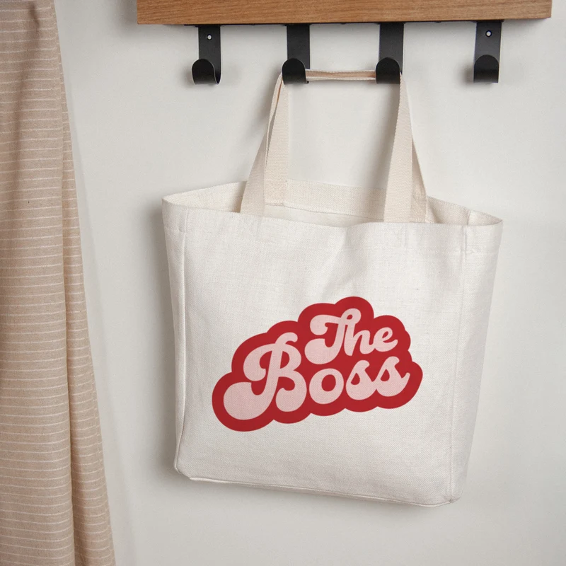 Tote bag Anse en toile C'est qui la Boss ?