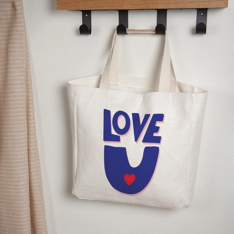 Tote bag Anse en toile Love, toujours