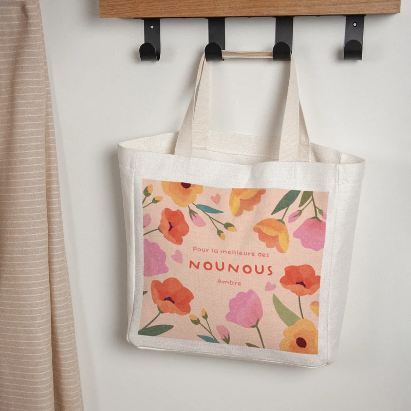 Tote bag Anse en toile Douceur de nounou