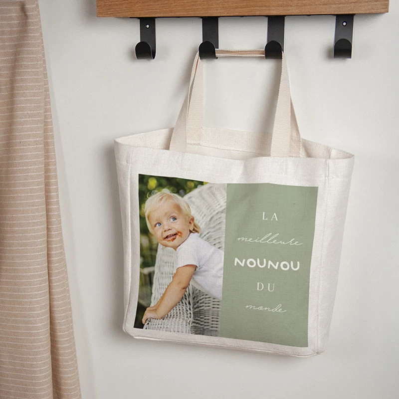 Tote bag Anse en toile Meilleure nounou du monde