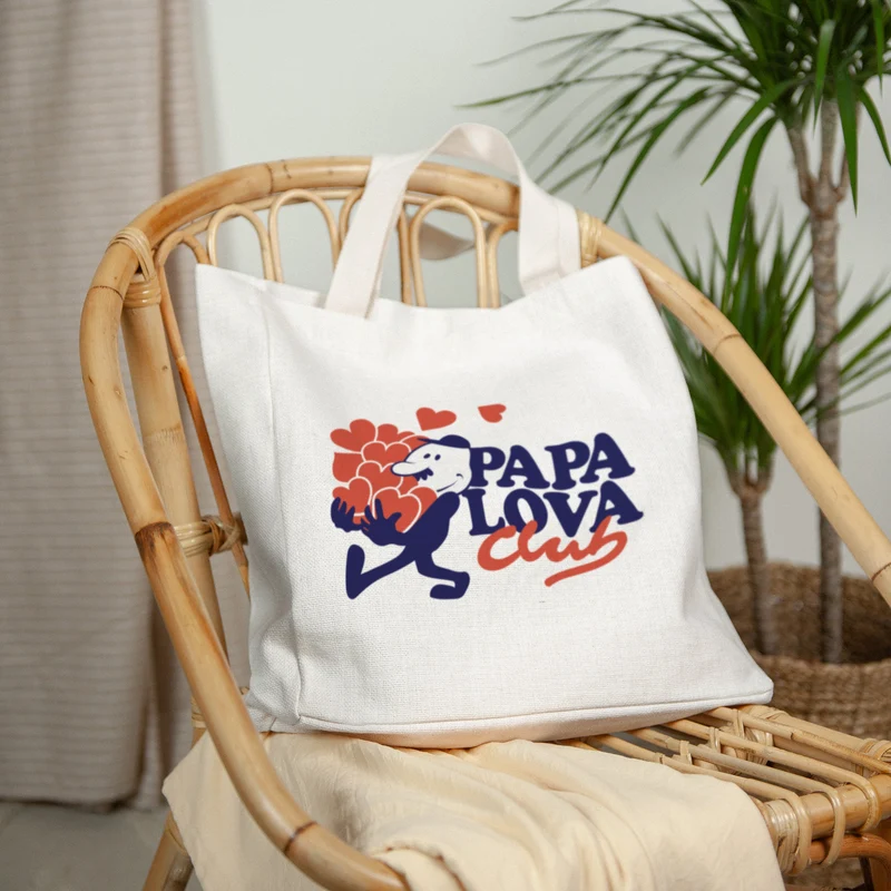 Tote bag Anse en toile Papa Lova Club