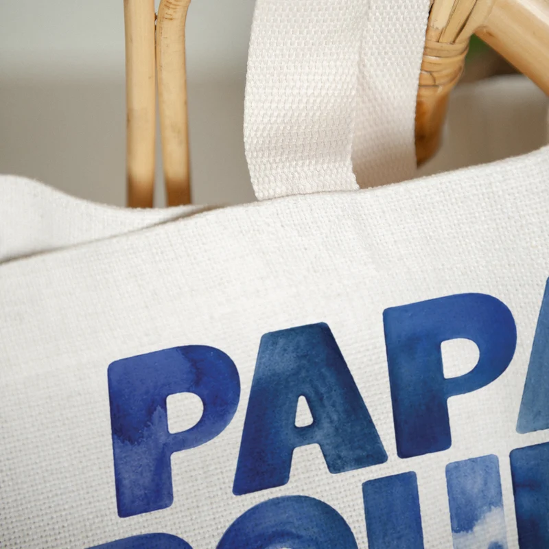 Tote bag Anse en toile PAPA POULE PAPA COOL