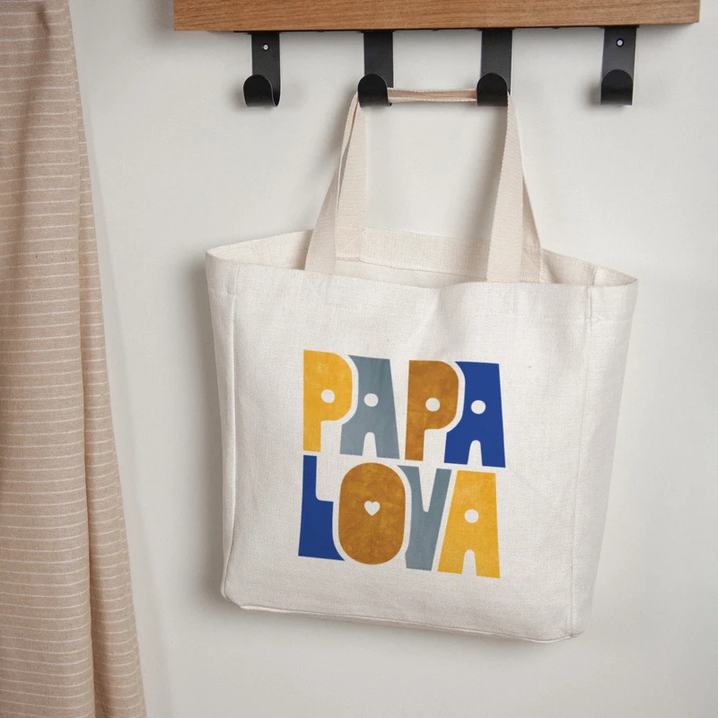 Tote bag Anse en toile Mon Papa Lova
