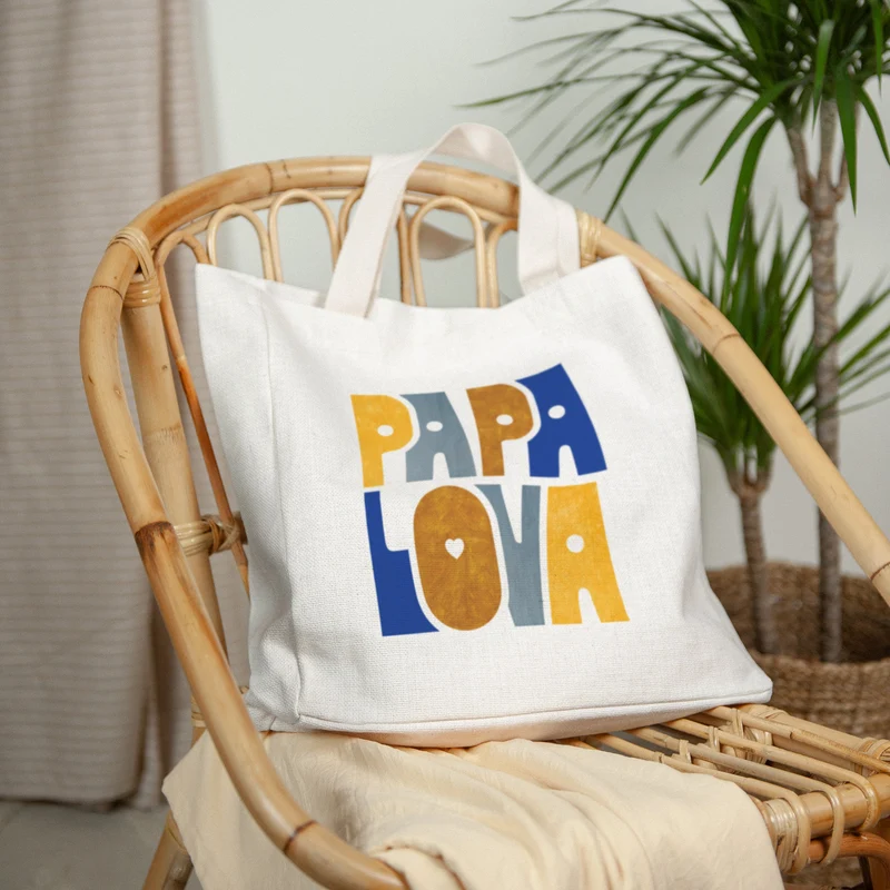 Tote bag Anse en toile Mon Papa Lova