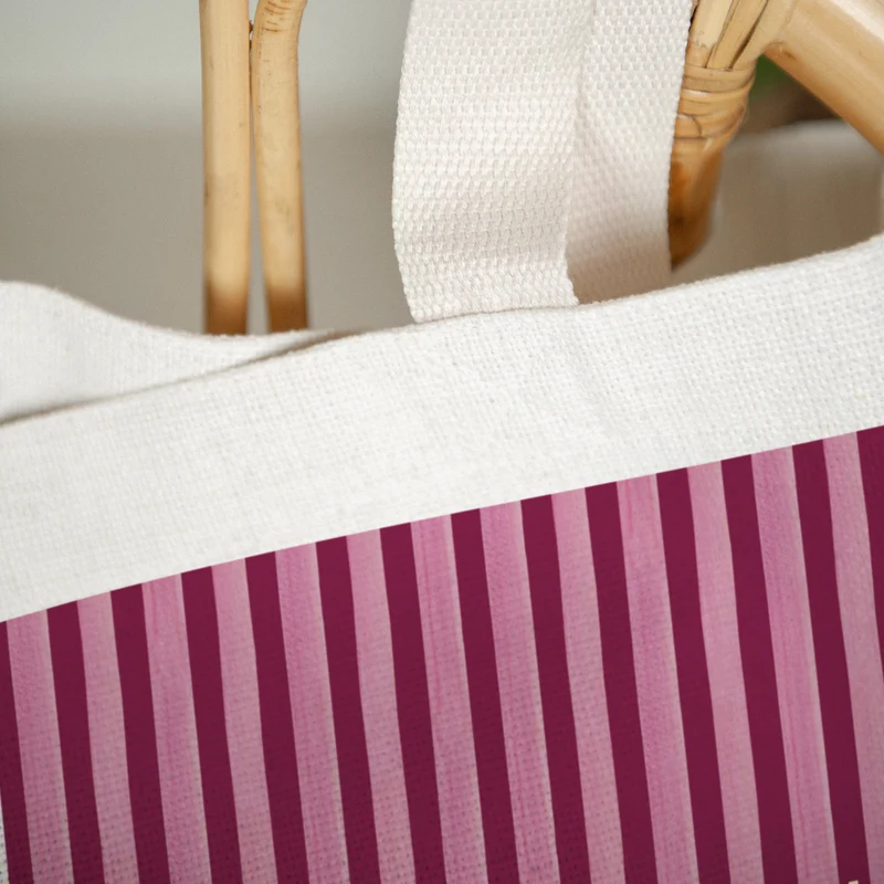 Tote bag Anse en toile Grand Cœur Bordeaux
