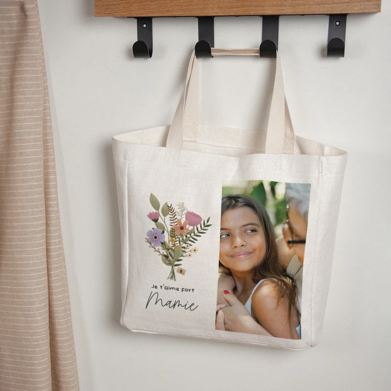 Tote bag Anse en toile Grand-mère pour la vie
