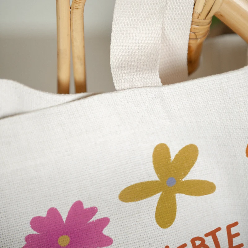 Tote bag Anse en toile Mamie en or